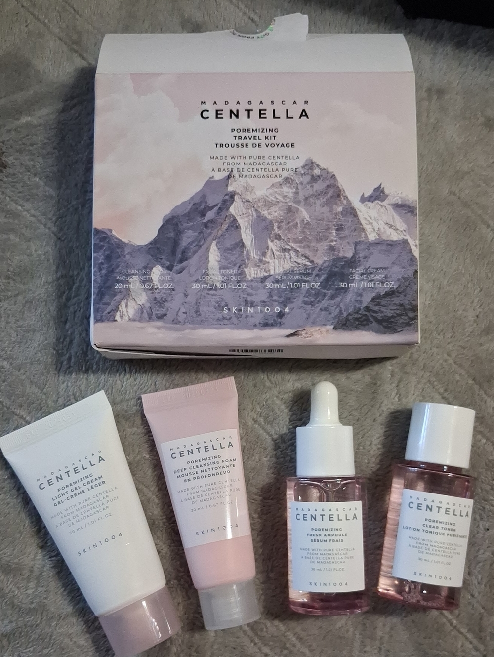 Skin1004 Madagascar Centella Poreminimizing Serum & Travel Oil Set - Pink